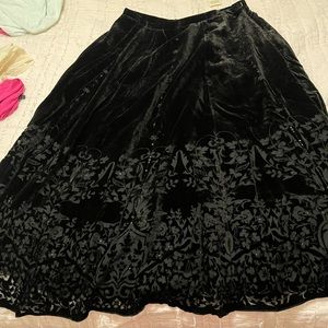 Women’s Black Velvet Skirt